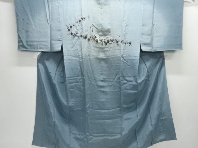 JAPANESE KIMONO / ANTIQUE MENS JUBAN / SILK / DAIMYOS PROCESSION